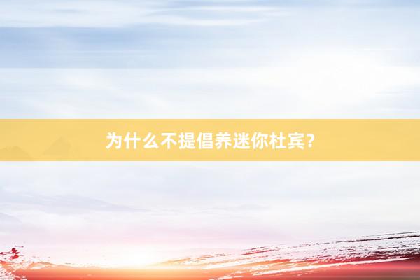 为什么不提倡养迷你杜宾？